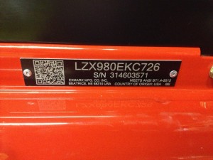 A QR code on 2014 Exmark mowers and equipment gives owners a quick new way to access information about their machines.