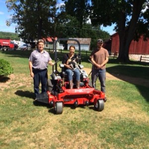 As the grand prize winner of the 2014 Beautiful Places contest, Kate James will mow in style on a new top-of-the-line Exmark Lazer Z X-Series mower. 