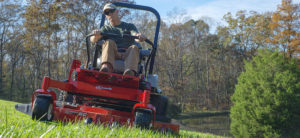 Lazer Z E-Series mower equipped with suspension platform