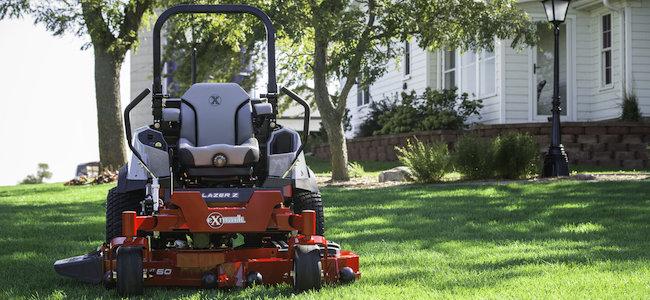 Examrk Zero-Turn mower keep your lawn looking great with features like anti-scalp rollers and lawn striping kits